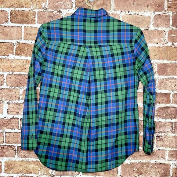 Pendleton Women’s 100% Cotton Long Sleeve‎ Shirt Blue Plaid Size Extra Small - Picture 2 of 7